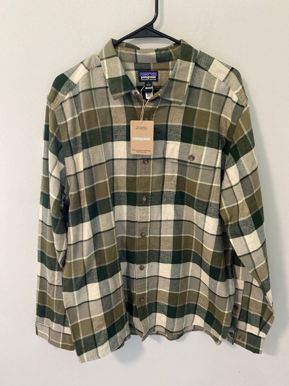 New Patagonia Lightweight Fjord Flannel Shirt Men's Large